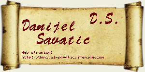 Danijel Savatić vizit kartica